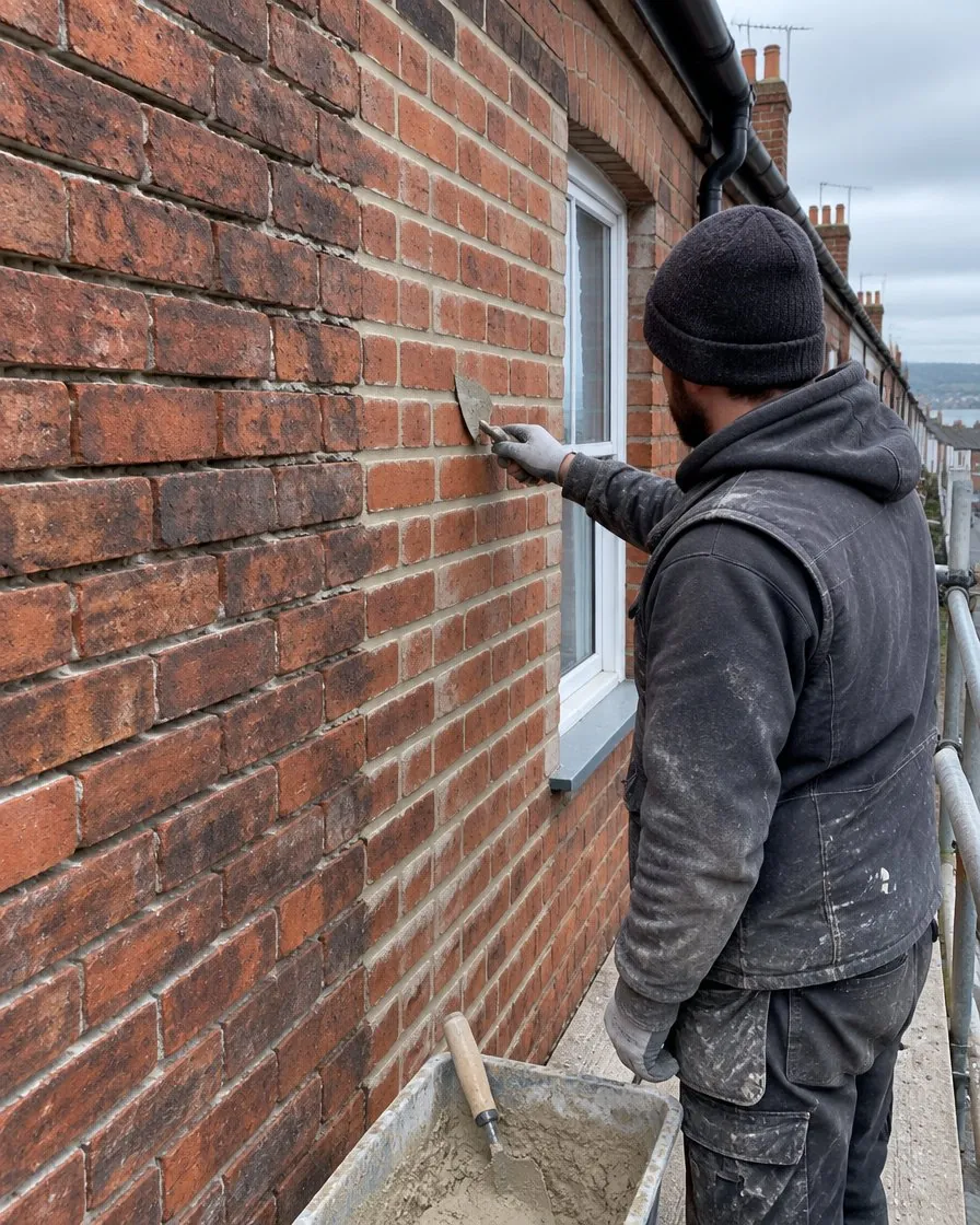 Brickwork and repointing in Tintagel