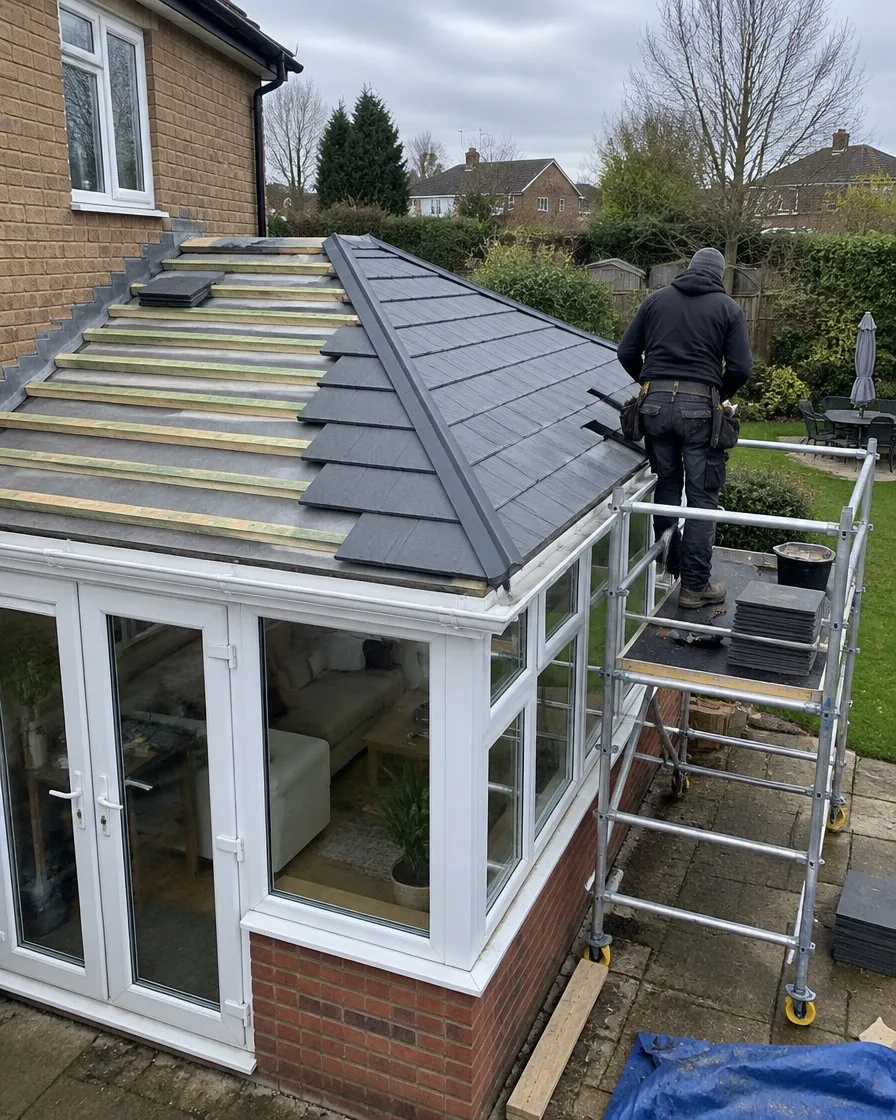 Conservatory roof replacement in Tintagel