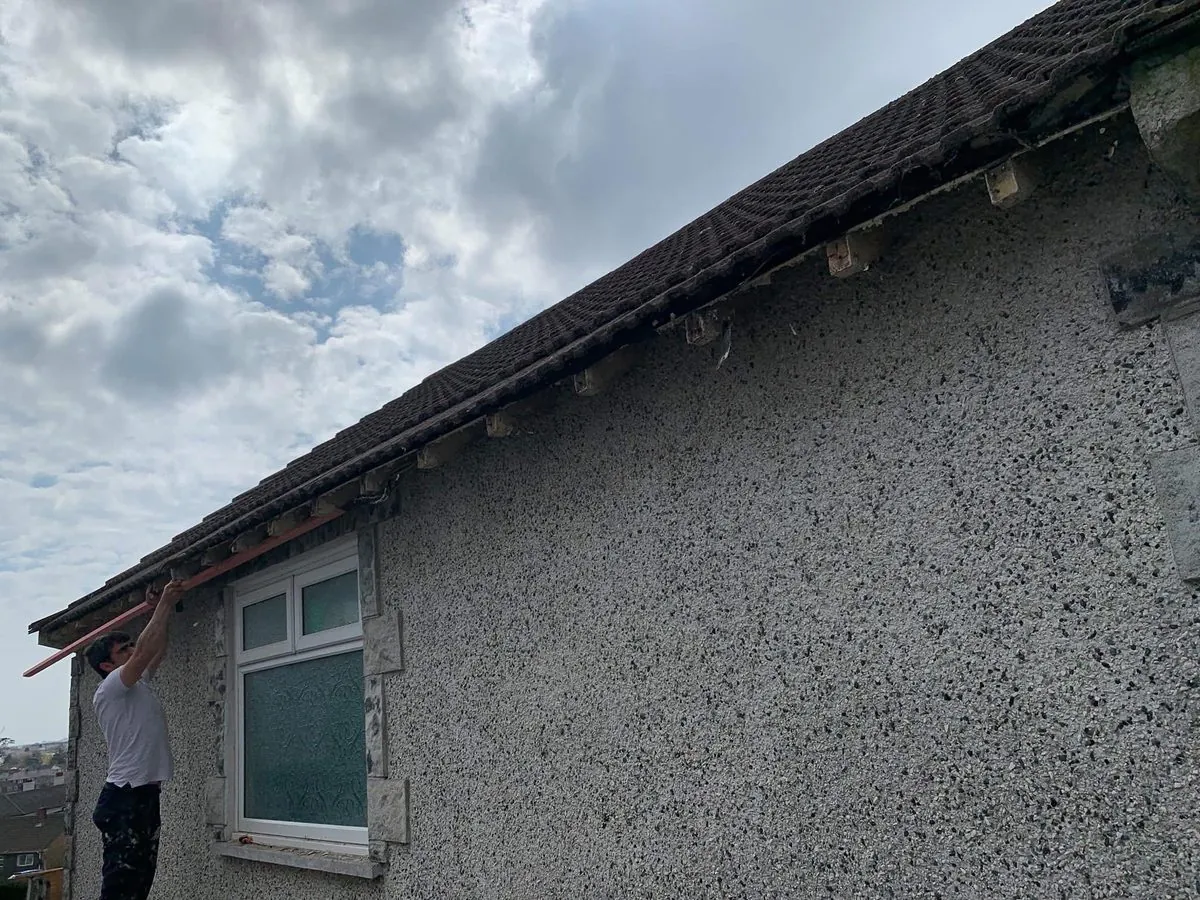 White uPVC fascias and soffits on a bungalow in Tintagel